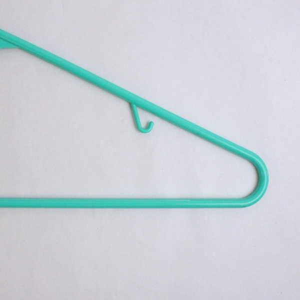 Set of 10 Teal Green Plastic Clothes Hangers Shirts or Bottoms
