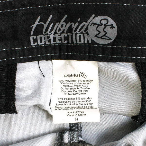 Hybrid Collection Men's Gray Swimming Trunks Size 34