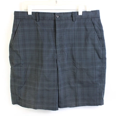 Kirkland Signature Men's Moisture Wicking Pleated Golf Plaid Shorts Navy[ 34]