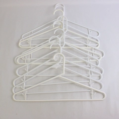 Lot of 10 Opaque White Shirts and Bottoms Clothes Hangers