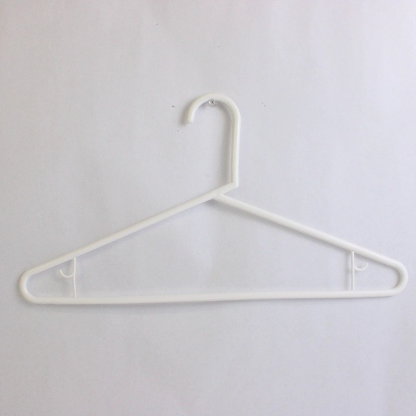 Lot of 10 Opaque White Shirts and Bottoms Clothes Hangers