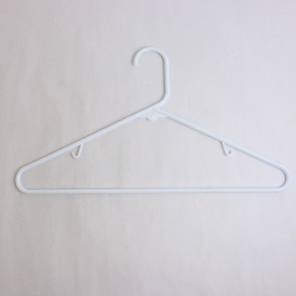 Lot of 10 Opaque White Shirts & Bottoms Clothes Hangers