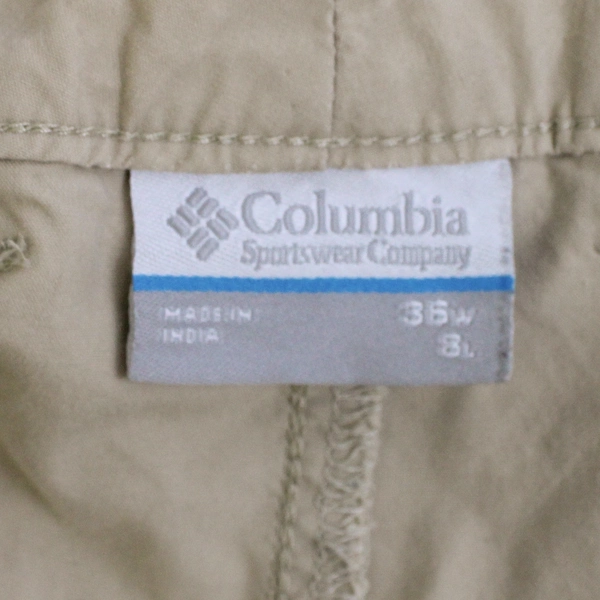 Columbia Khaki Cargo Shorts Tan Durable Outdoor Wear Men's Size 36