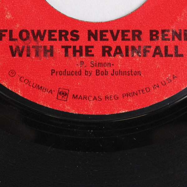I am a Rock Flowers Never Bend Simon and Garfunkel 45 RPM Record 4-43617