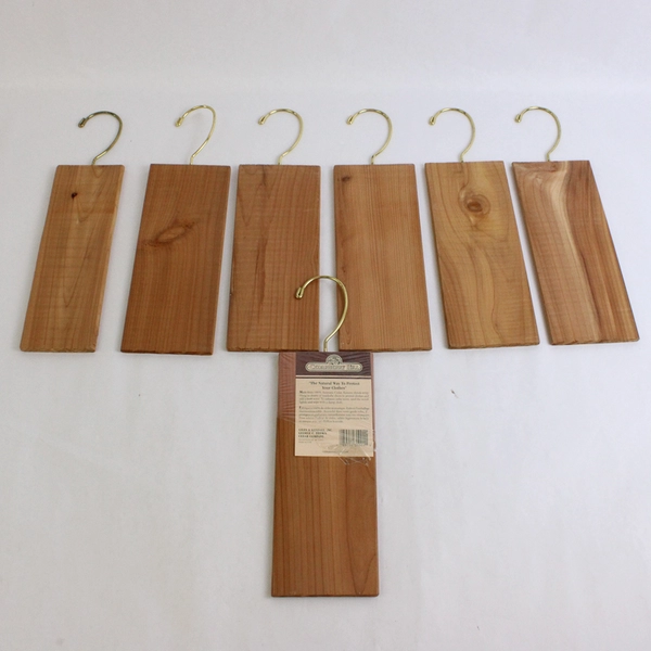 Lot of 7 Cedar Wood Closet Hook-Ups Pest Repelling Clothing Care