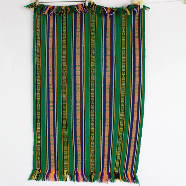 Lot Of 2 Hand Woven Table Runner Decorative Cloth Green 25" x 40"