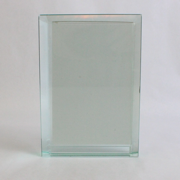 Minimalist Clear Glass Desktop Picture Frame 4" x 6" Photos