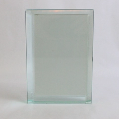 Minimalist Clear Glass Desktop Picture Frame 4" x 6" Photos