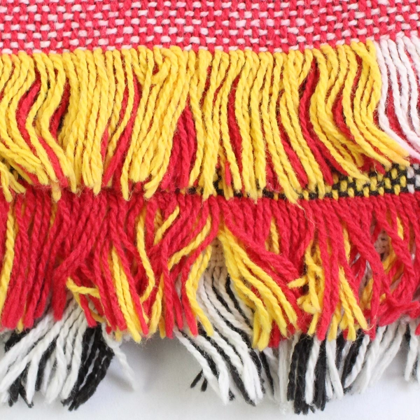 Unbranded Woven Throw Blanket Jingle Bells Christmas W/ Fringe 49" x 59"