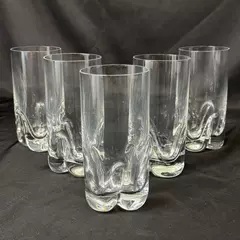Set of Five Orrefors Excess 10 Ounce Flat Tumblers 5.5 Inch