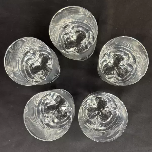 Set of Five Orrefors Excess 10 Ounce Flat Tumblers 5.5 Inch