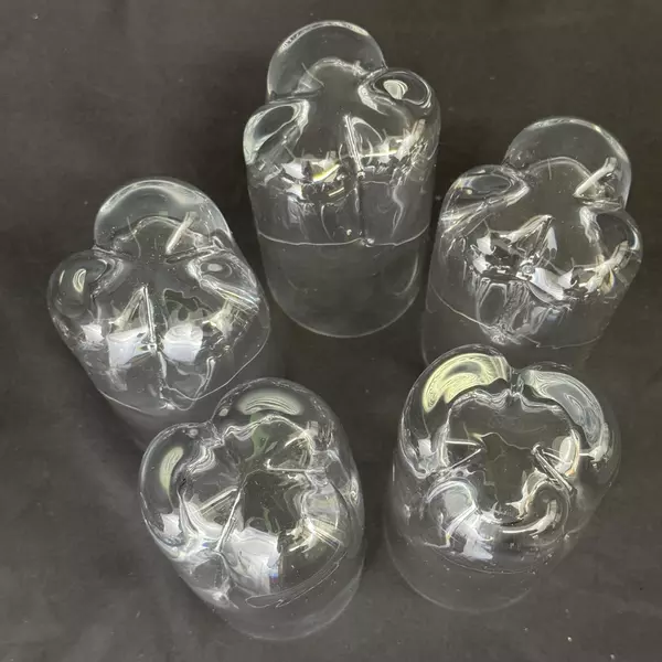 Set of Five Orrefors Excess 10 Ounce Flat Tumblers 5.5 Inch