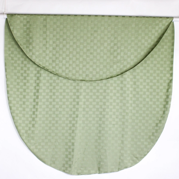 Unbranded Oval Green Checkered Table Cloth Polyester 61" x 80"