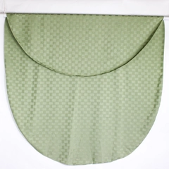 Unbranded Oval Green Checkered Table Cloth Polyester 61" x 80"