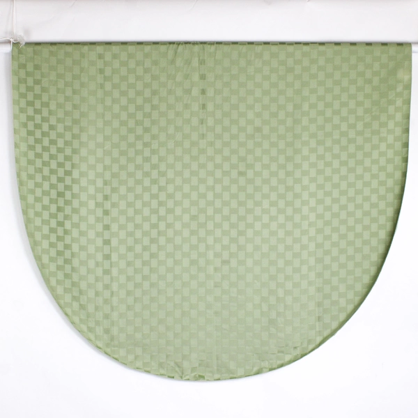 Unbranded Oval Green Checkered Table Cloth Polyester 61" x 80"