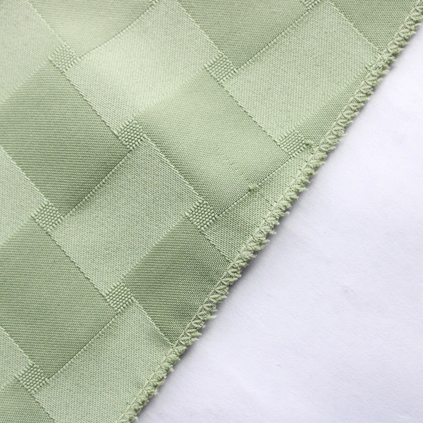 Unbranded Oval Green Checkered Table Cloth Polyester 61" x 80"