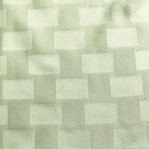 Unbranded Oval Green Checkered Table Cloth Polyester 61" x 80"