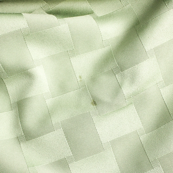 Unbranded Oval Green Checkered Table Cloth Polyester 61" x 80"