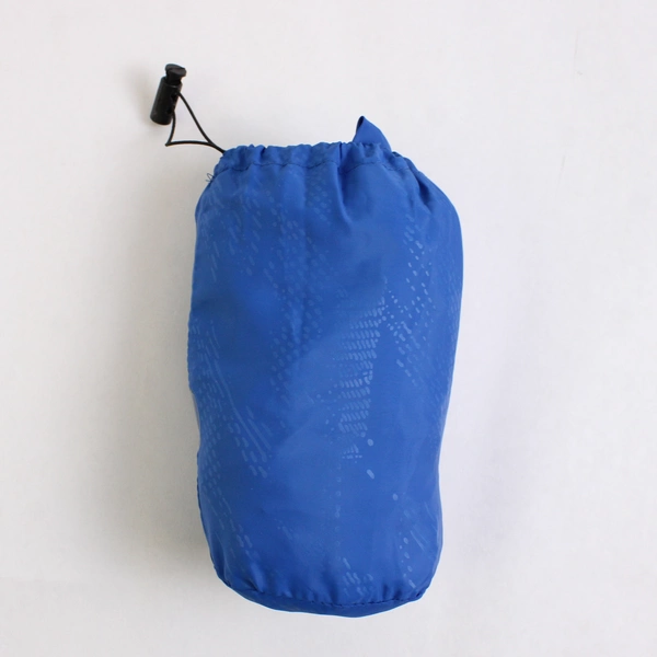 Blue Portable Travel Zip-Up Hooded Windbreaker with Pouch Youth Size XL