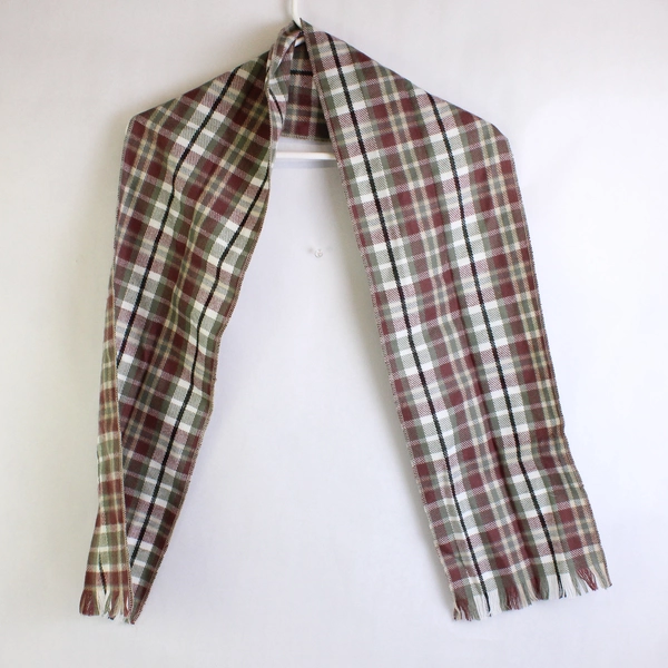 Lot of 3 Autumn Color Plaid Rectangle Scarves with Fringe