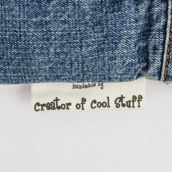 Handmade Patchwork Fabric and Denim Crossbody Purse