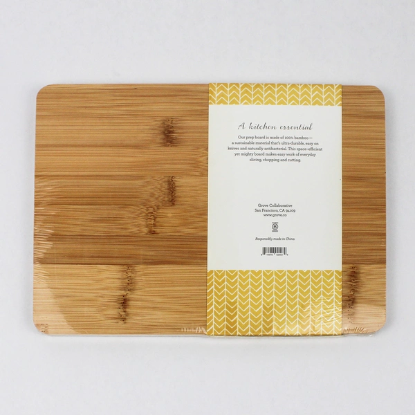 Grove Collaborative Solid Bamboo Prep Board 10.3" x 7.5" x 0.5"