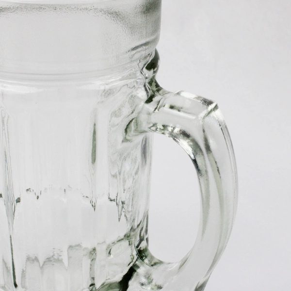 Lot Of 2 Vintage Anchor Glass Container Tankard Or Beer Mug 5.75" Tall