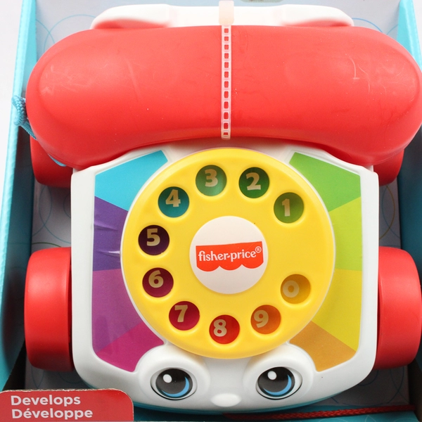 Fisher-Price Toddler Pull Toy Chatter Telephone Pretend Phone w/ Rotary Dial NEW