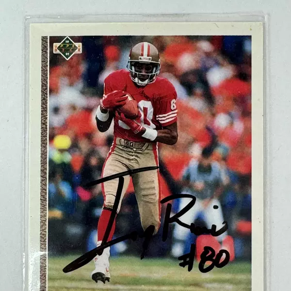 Jerry Rice 1991 Upper Deck Signed Card BAS Beckett Auto 49ers Raiders