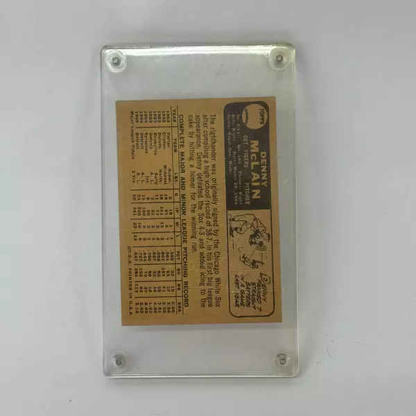 1966 Topps #540 Denny McLain Pitcher Tigers PSA 5 EX