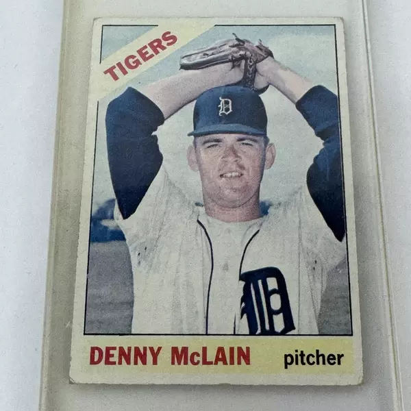 1966 Topps #540 Denny McLain Pitcher Tigers PSA 5 EX