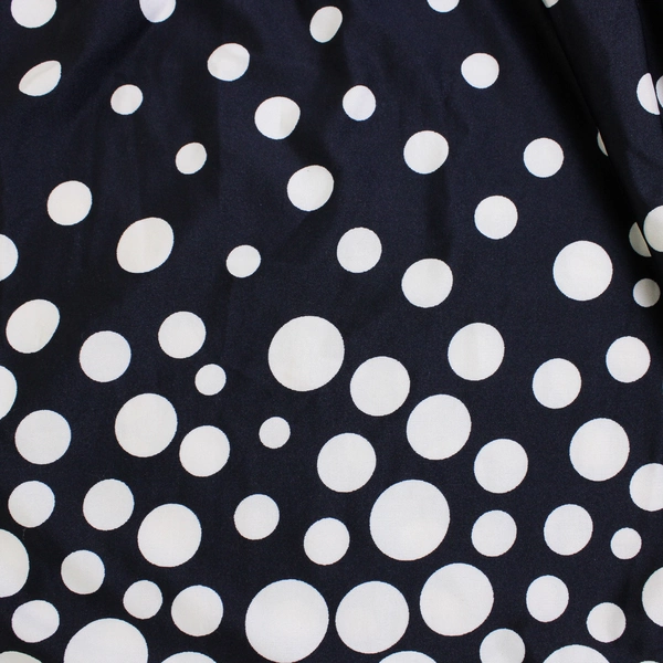 Navy Blue and White Polka Dot Smocked Swim Dress Women's Size Small