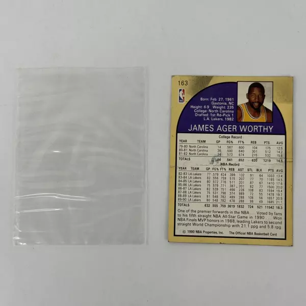 1990 NBA Hoops #163 James Worthy Signed Autograph Trading Card