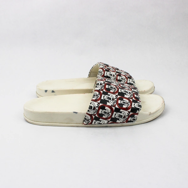 Vintage Disney Mickey Mouse Slides White Red & Black Size 9