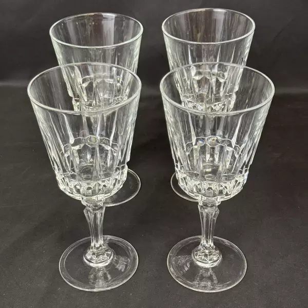 Set of 4 Cristal d'Arques Chantelle Claret Wine Glasses 7.5 Inch