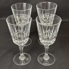 Set of 4 Cristal d'Arques Chantelle Claret Wine Glasses 7.5 Inch