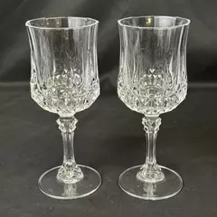 Set Of 2 Cristal D'Arques Longchamp Crystal Water Goblets 7.25 Inch