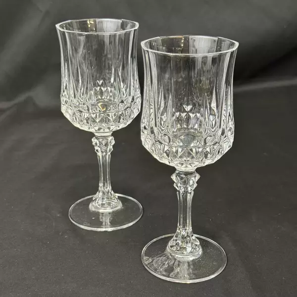 Set Of 2 Cristal D'Arques Longchamp Crystal Water Goblets 7.25 Inch