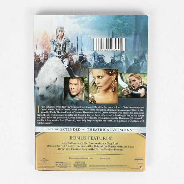 The Huntsman Winter's War DVD 2016 Extended Edition Chris Hemsworth Emily Blunt