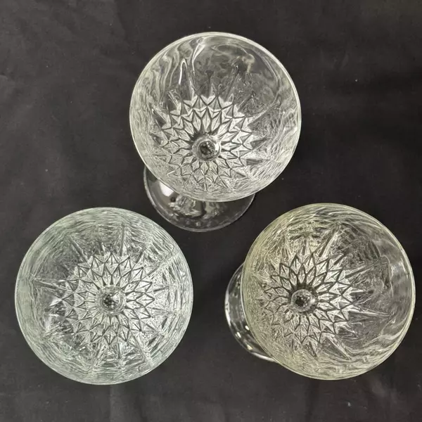 Set of 3 Cristal d'Arques Diamant Crystal Water Goblets