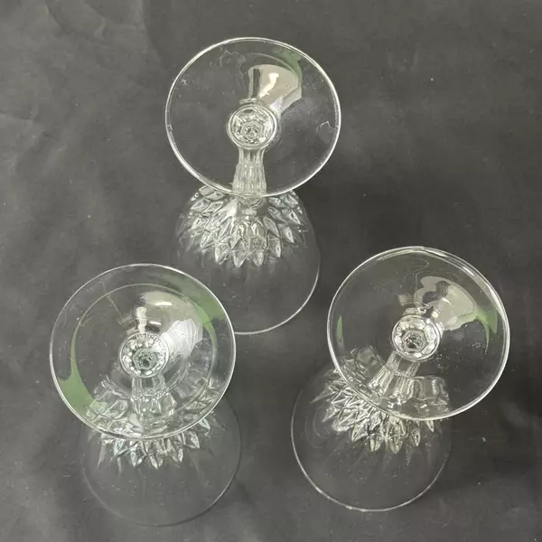 Set of 3 Cristal d'Arques Diamant Crystal Water Goblets