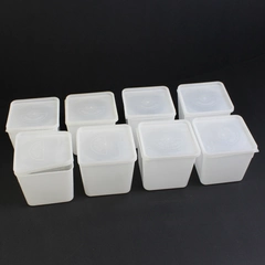Lot of 8 Clear Plastic Food Storage Containers