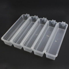 5 Clear Pantry Organizer Bins Plastic Storage Containers with Handle for Kitchen