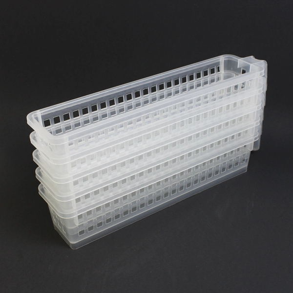 5 Clear Pantry Organizer Bins Plastic Storage Containers with Handle for Kitchen