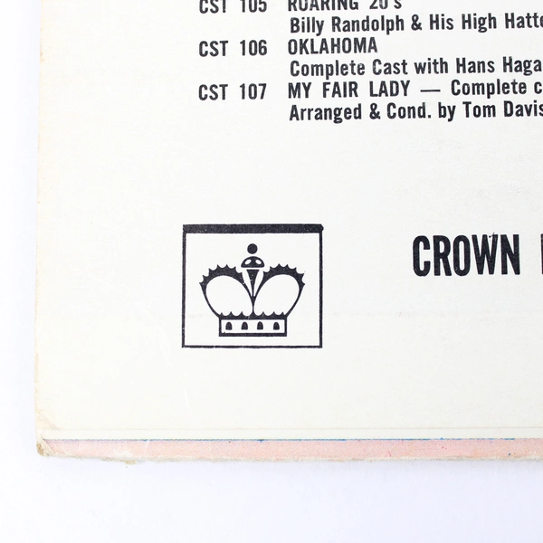 My Fair Lady Vinyl Record 33 RPM Crown Records CLP 5042