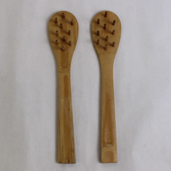 Lot Of 2 Matching Unbranded Wooden Pasta Serving Spoon 12" Long