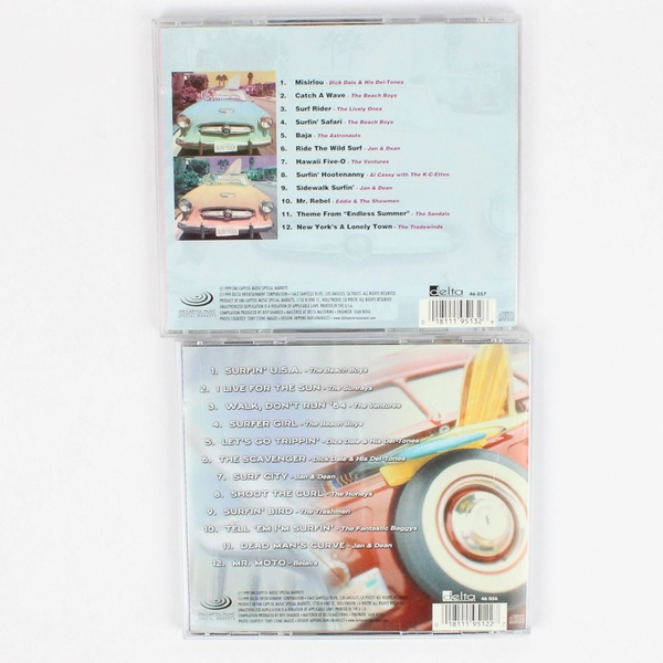 Set of 2 The Best Of Surf Rock by Original Artists 1999 CD Featuring Beach Boys