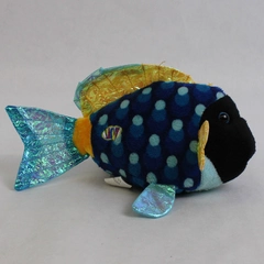 Ganz Webkinz Lil' Kinz Blue Trigger Fish Plush 5.5" Stuffed Animal Toy