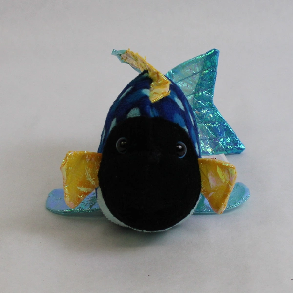 Ganz Webkinz Lil' Kinz Blue Trigger Fish Plush 5.5" Stuffed Animal Toy