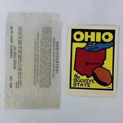 Vintage Ohio The Buckeye State Water Slide Decal